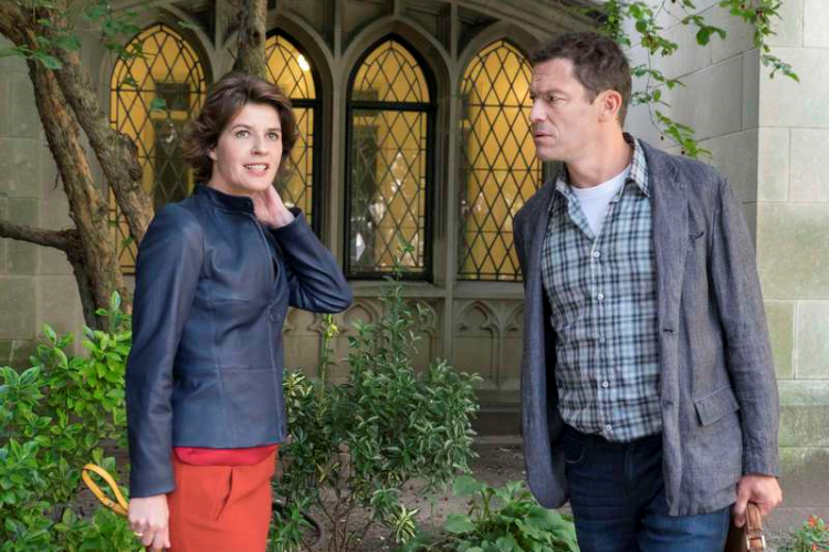 The Affair: Irene Jacob as Juliette Le Gall and Dominic West as Noah Solloway